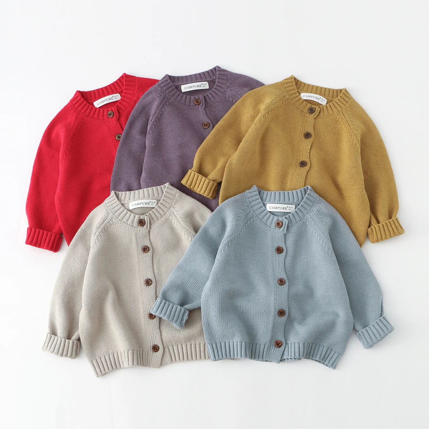 2026 Autumn New Children Sweater Cardigan Fashion Girls Long Sleeve Knitted Coat Cotton Boys Casual Knitwear Kids Clothes