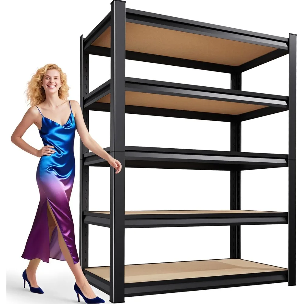 

Garage Shelving Heavy Duty, Garage Storage Shelves, Adjustable Metal Shelving Unit, Easy Assembly Utility Storage Rack Shelf