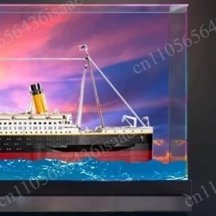 Clear Acrylic Dust Proof Display Box for 10294 Titanic Ship Building Blocks Model