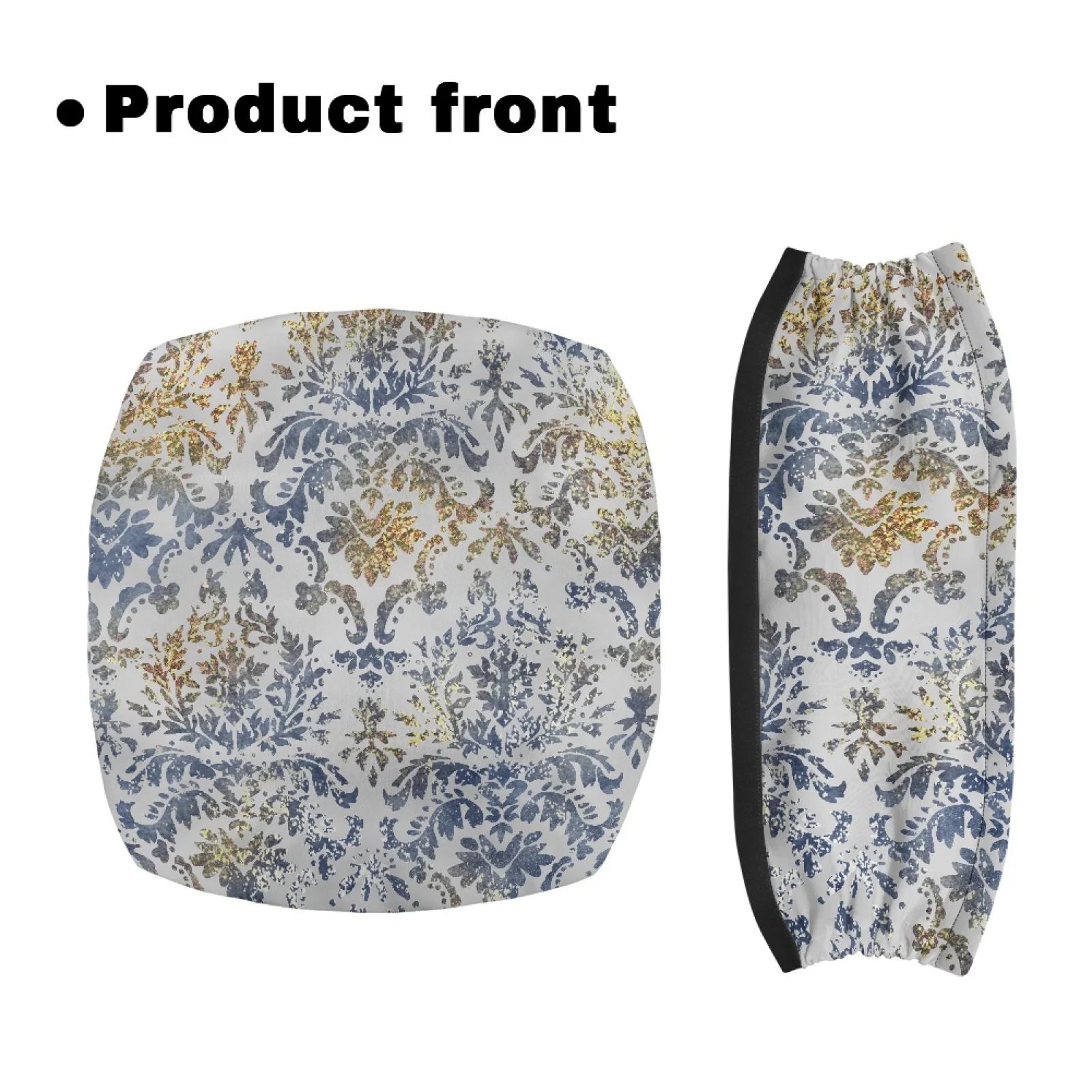 Coloranimal Damask Print 2 Pcs Rollator Walker Seat and Back Polyester Fabric Seat & Backrest Cover Set for Elderly Adults