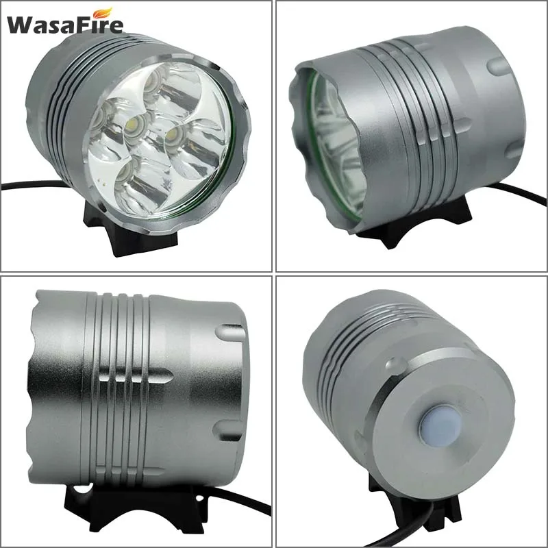 WasaFire 5x T6 LED Bicycle Light Headlight 7000 Lumen Farol Bike Light Lamp Headlamp Lanterna with 18650 Battery Pack + Charger