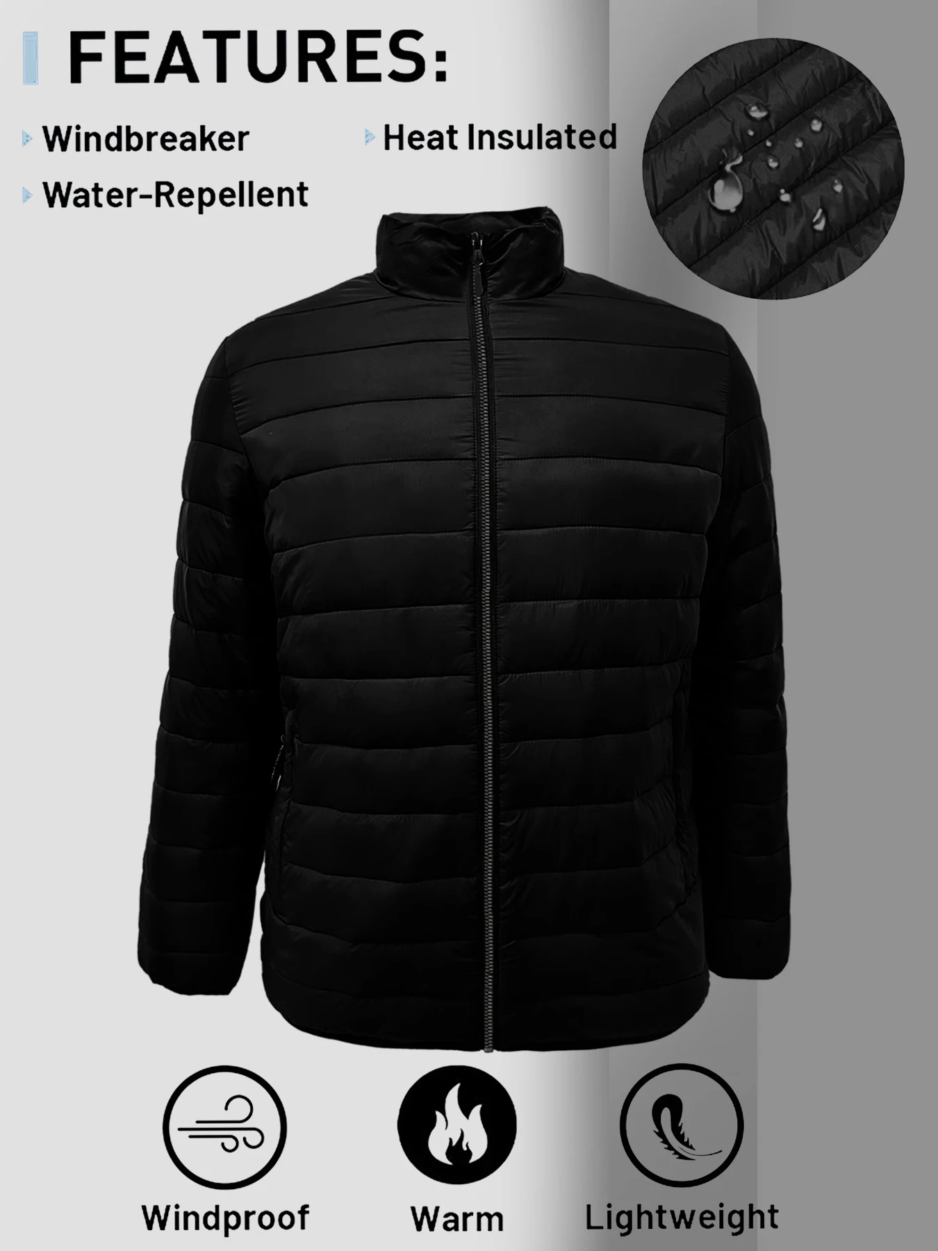 

Men's Lightweight Warm Winter Coats Puffer Jacket Tops