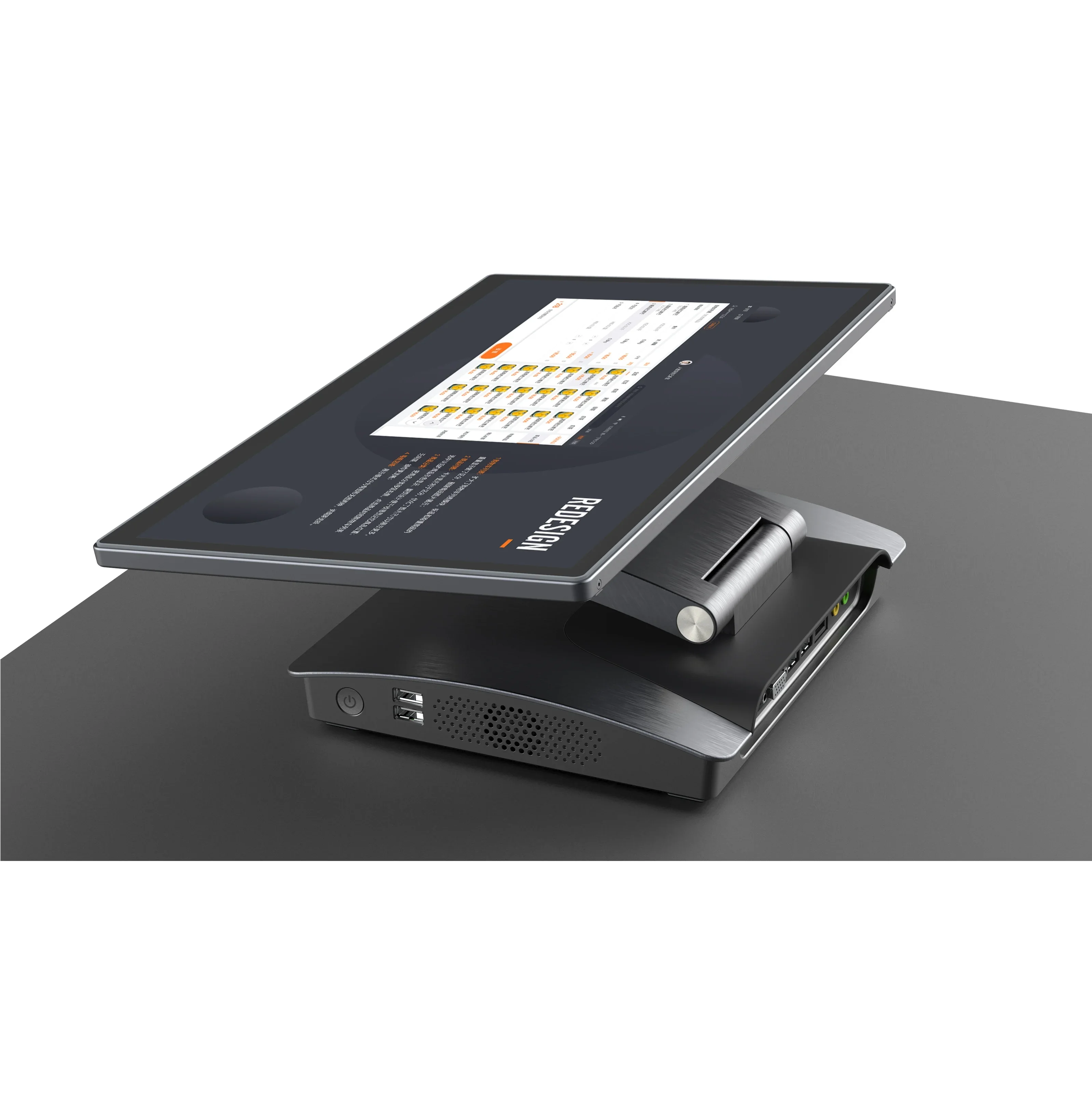 New All-in-One 15.6+10.1 Inch POS Terminal Machine Dual/Single Screen Desktop Cash Register Systems for Windows/Linux POS