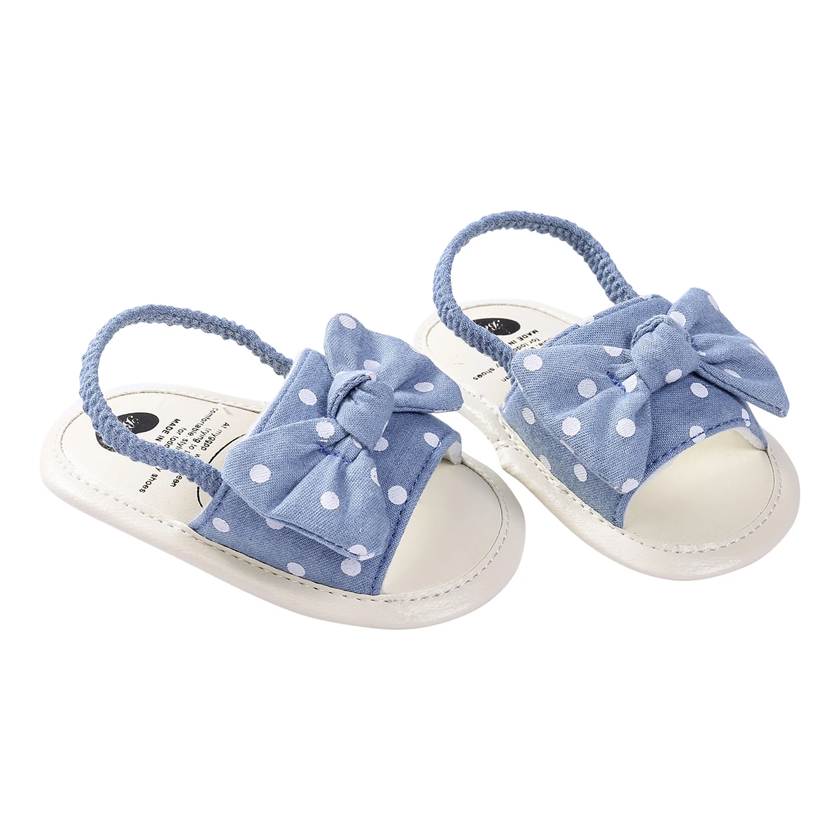 Chaussures d'eau pour bébés garçons et filles de 0 à 18 mois, sandales d'été à rayures avec nœud papillon