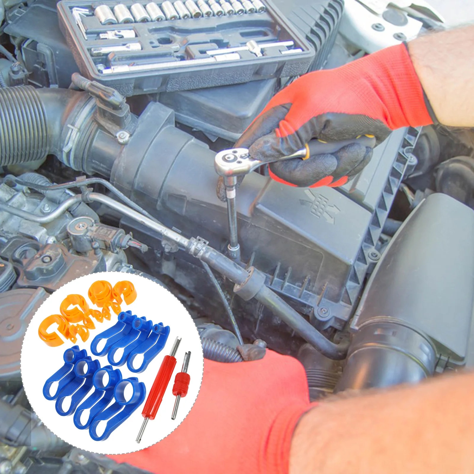 

1 Set Cold Air Conditioning Pipe Disconnect Tool Plastic Iron Fuel Line Quick Release Heater Hose Remover Automotive Repair