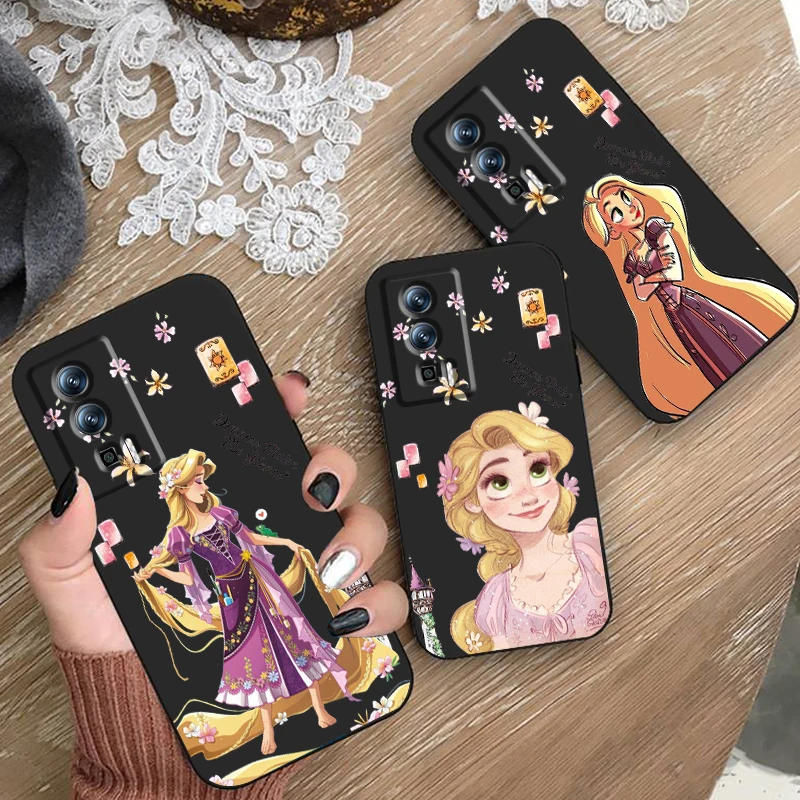 Princess Tangled Rapunzel For Xiaomi Redmi 9A 9C 9AT 10C 9 9T 10 12C 8 12 K60 A1 A2 K50 K40 5G Black Cover Phone Case