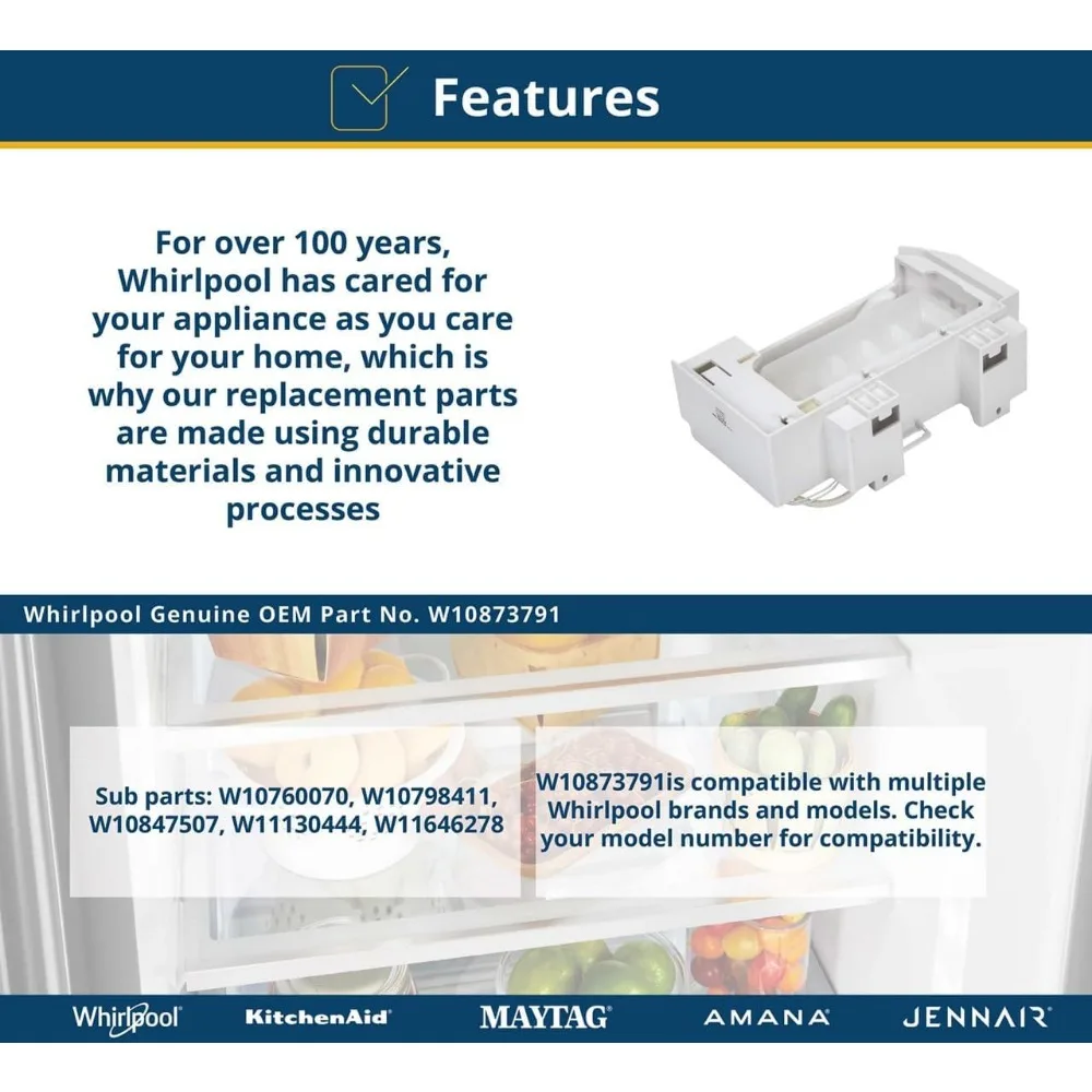 サイドバイサイド冷蔵庫製氷機アセンブリ交換用OEM互換品