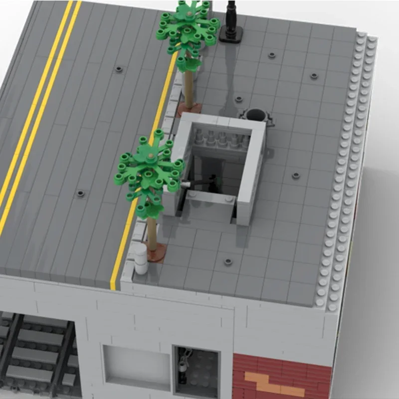 Street View รุ่น Moc อาคารอิฐ New York Subway Station เทคโนโลยี Modular Blocks ของขวัญของเล่นคริสต์มาส DIY ชุดประกอบ