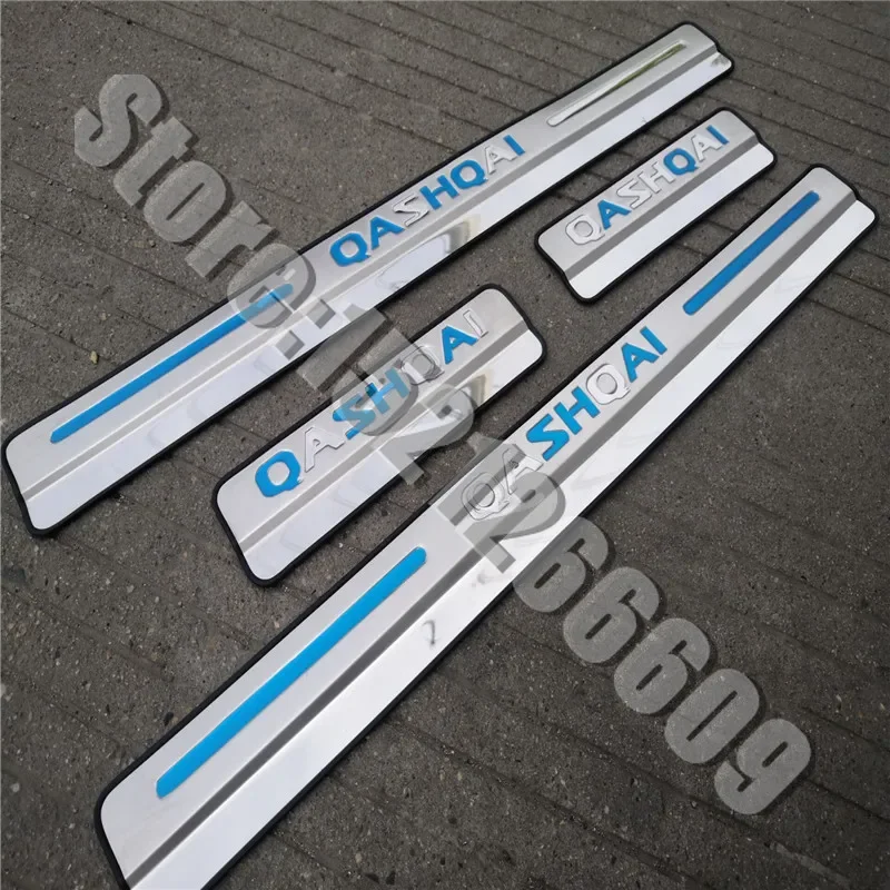 Car Accessories For Nissan Qashqai Door Sill J11 Scuff Plate Stainless Steel Door Sills Pedal Car Styling Sticker 2015 2017 2019