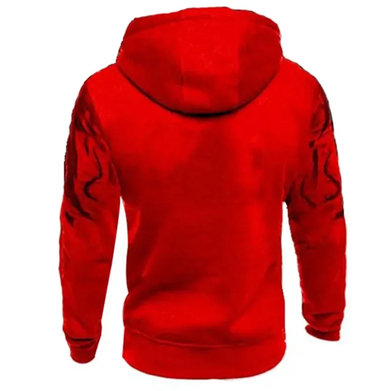 Men's Autumn and Winter Fashion Camouflage Sweatshirt Long Sleeve Hoodie Leisure Sports Hooded Jacket S-4XL