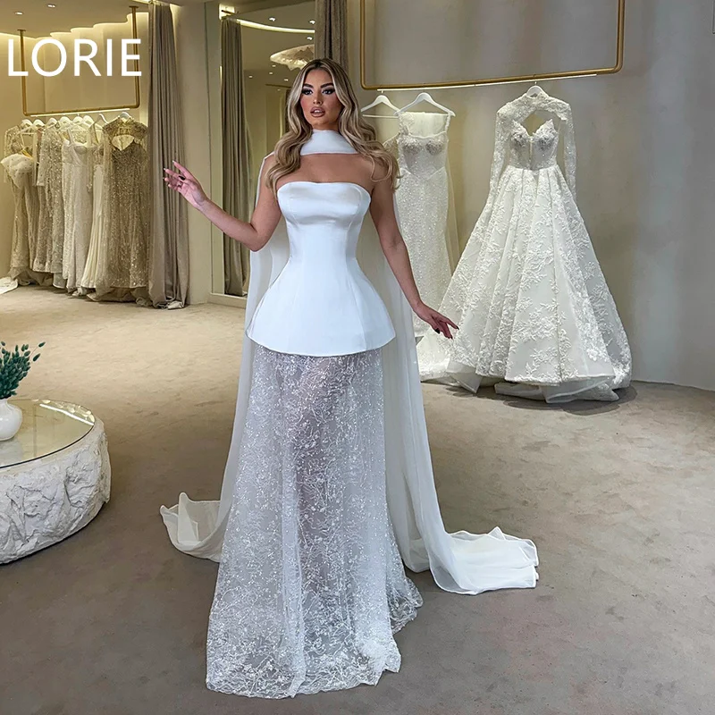 

LORIE A-line Sexy Lace Applique Wedding Dress Sweetheart Sleeveless Wedding Gowns Backless Bride Gown Customized 2025