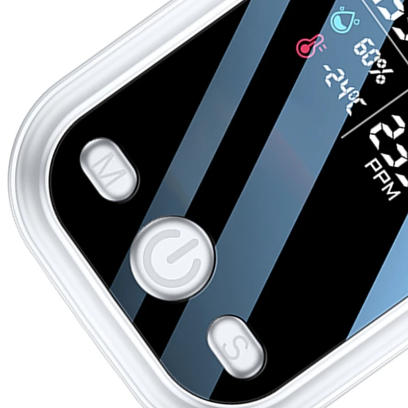 Air Quality Detector 5 In 1 CO2 Meter Digital Temperature Humidity Tester CO2 Sensor TVOC HCHO Detector Air Quality Monitor