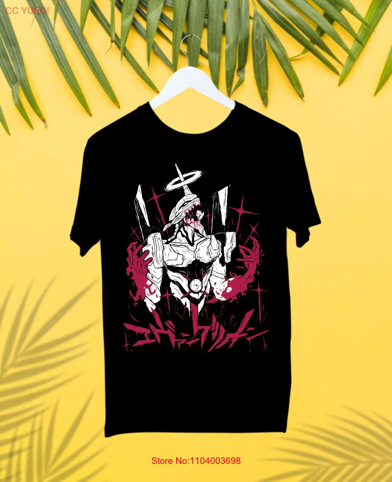 Anime Shirt Neon Eva Japanese Black T-shirt All Size