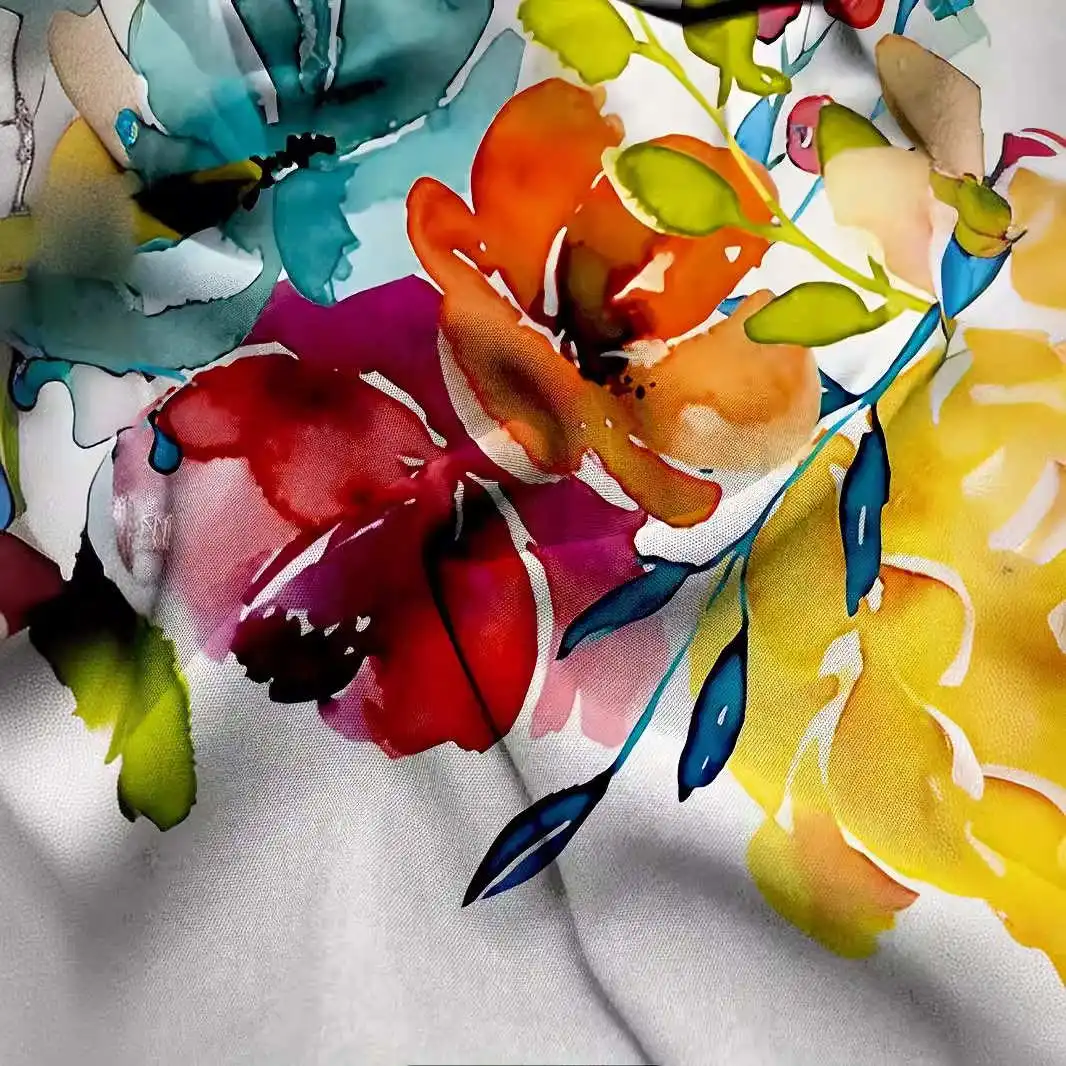 

Women's Long Sve irt Dr Floral Digital Print Casual Sle Straight Cut Polyester Cotton Blend Thin Summer Faion