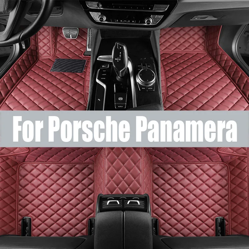 For Porsche Panamera 971 LWB 2017-2022 Auto Car Floor Mats All-Weather TPE Foot Mats Odorless Pad Tray Mat Interior trunk mat