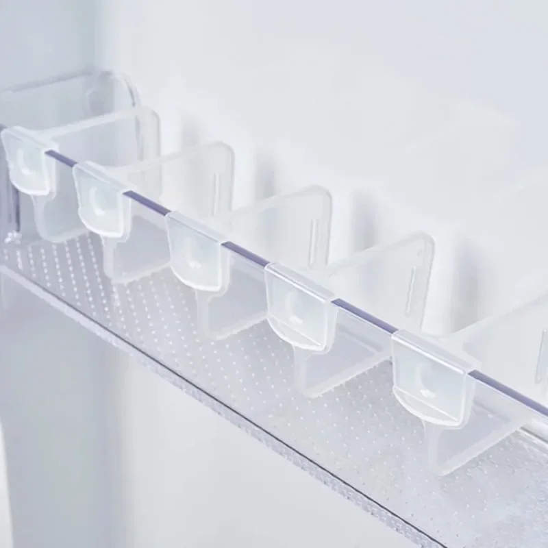 Refrigerator Storage Partition Board Plastic Divider Storage Splint Kitchen Bottle Can Assortment Shelf Organizer Divider Clips