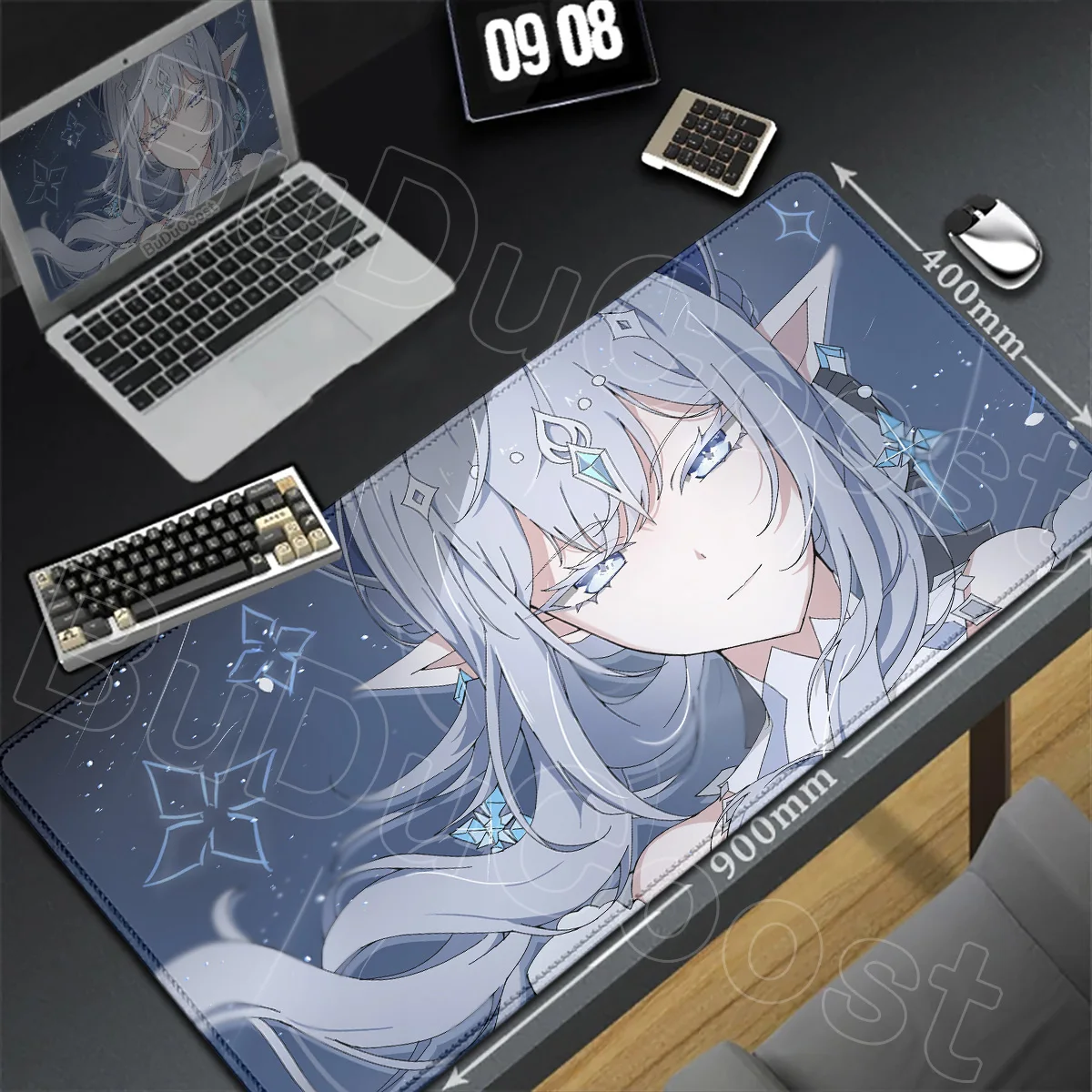 HD-Druck E-Sport Gamer Schreibtischunterlage 900x400mm Anime Schreibtischmatte Genshin Impact 2026 Neue Zaritsa Kaiserin von Snezhnaya Mauspad – Detail 7