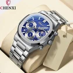 CHENXI Luxury Watch Men Waterproof Luminous Chronograph Mens Watches Stainless Steel Quartz Wristwatches