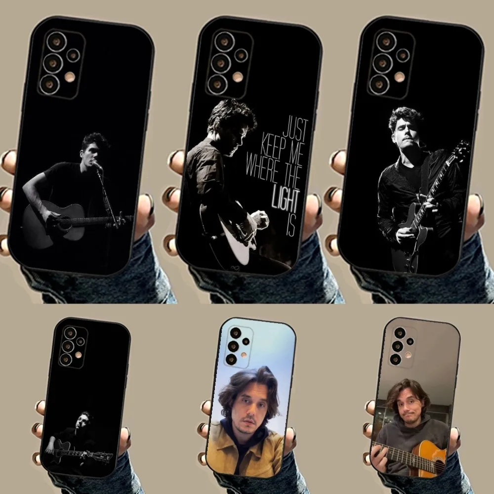 J-John Mayer Phone Case For Samsung S24,23,23,22,30,21,10,9,Note20 Ultra,Lite,Ultra,5G,Plus,FE,Black Soft Case