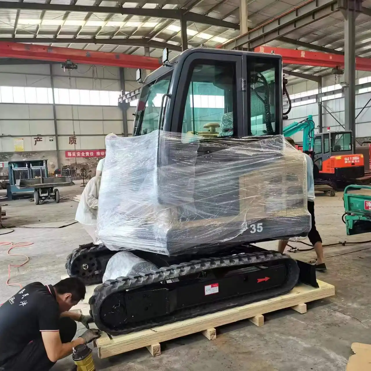 3,5 Tonnen leistungsstarker Bagger CE Yanmar/Kubota-Motor Dieselbagger Raupen-Minibagger