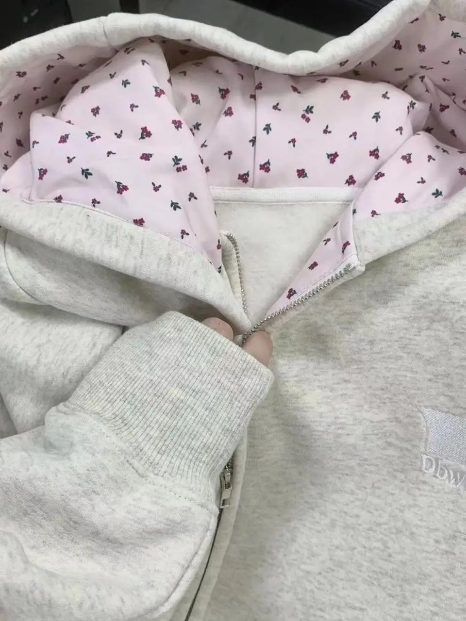 

Женская утепленная флисовая куртка на молнии с цветочным принтом, повседневная элегантная приталенная осенне-зимняя куртка в гонконгском стиле, мягкая, короткая