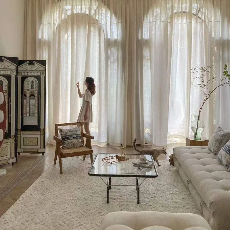 Mesa de centro de vidro medieval simples para sala de estar e escritório