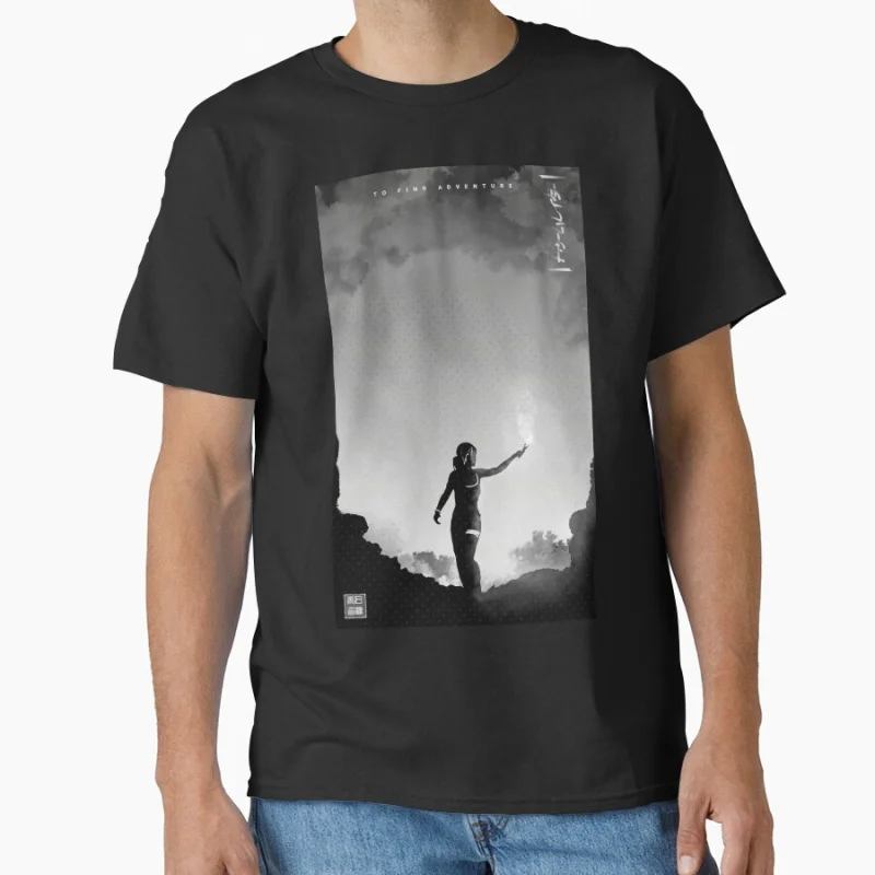 

To Find Adventure Tomb Raider Lara Croft The Angel Of Darkness 80s Video game Gift t shirt for man Large size Tops