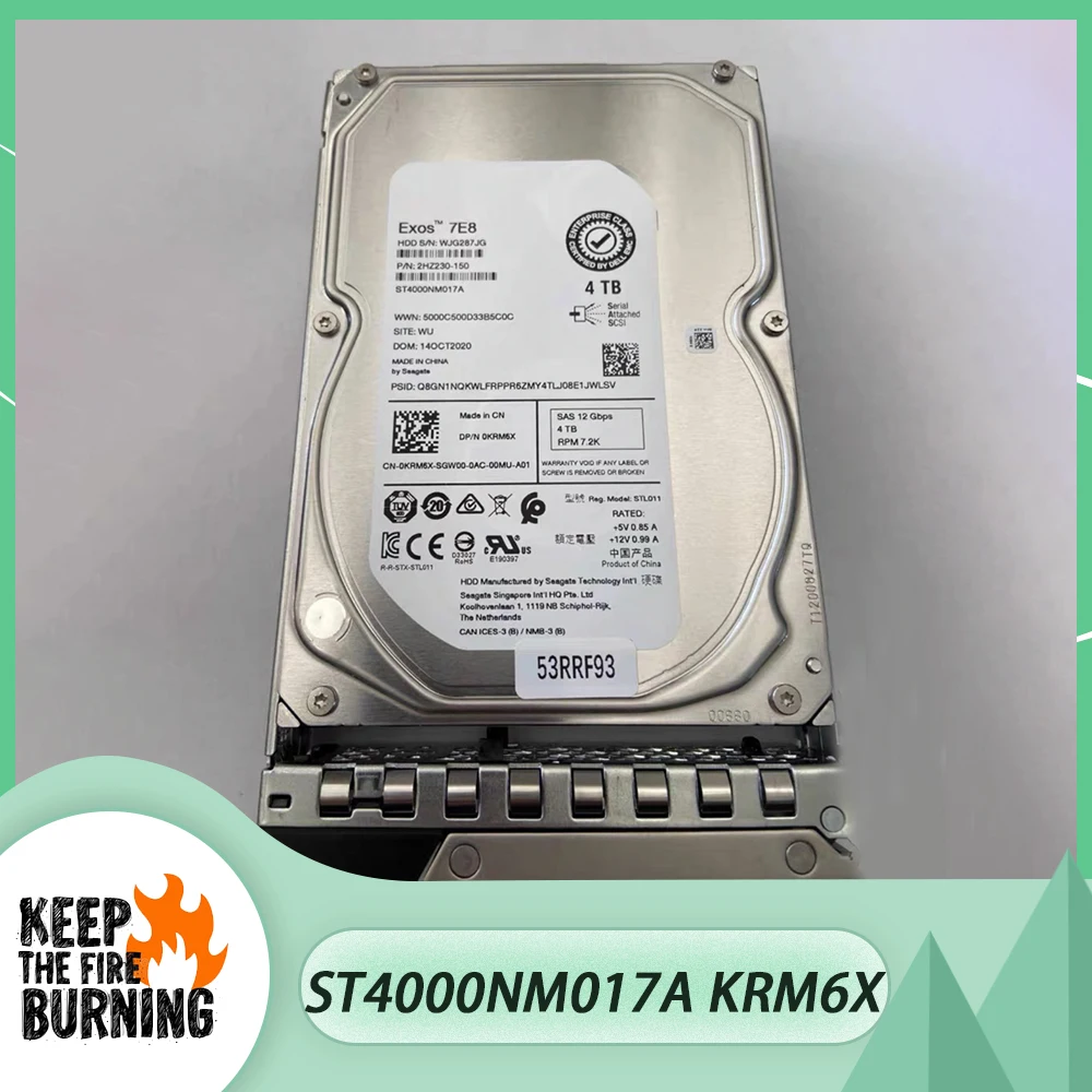 

Для жесткого диска Dell HDD ST4000NM017A KRM6X 4T SAS 12G 7,2 K 3,5''