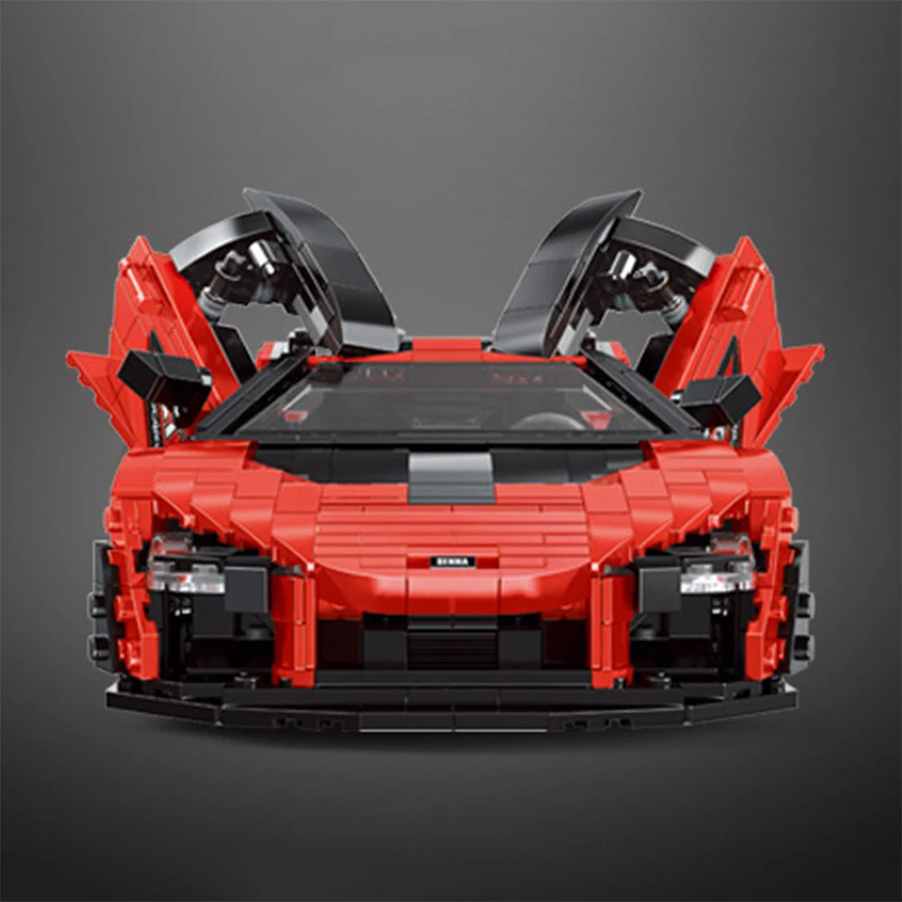クリエイティブレーシングスポーツカービルディングブロック組み立てモデル教育パズルおもちゃ男の子子供デスクトップディスプレイギフト
