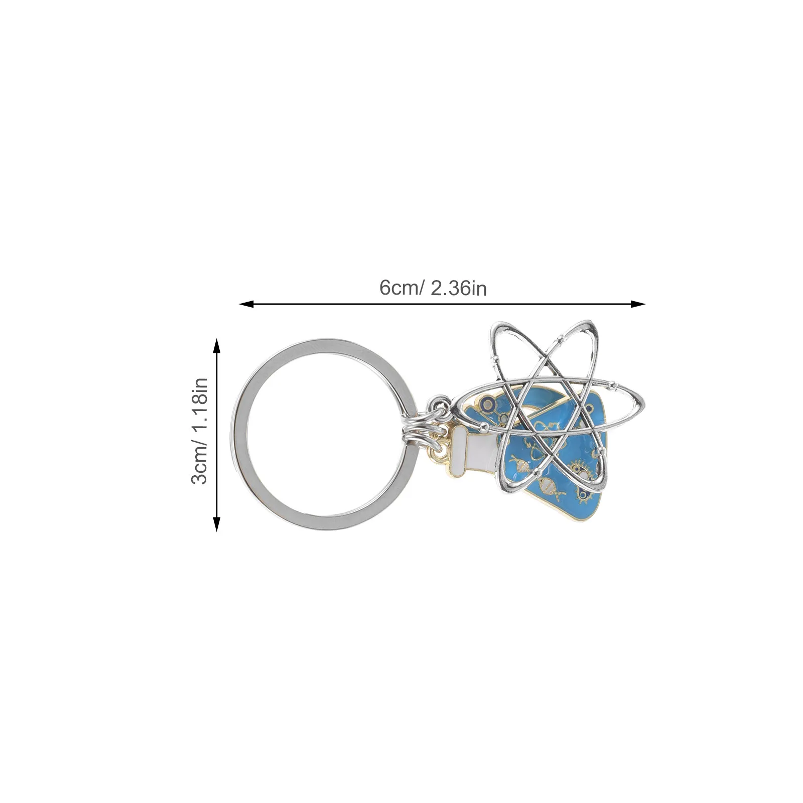 Science Themed Keychain Double Helix Dna Microscope Flask Creative Biology Chemistry Gift Ideal for Scientists Students Teachers