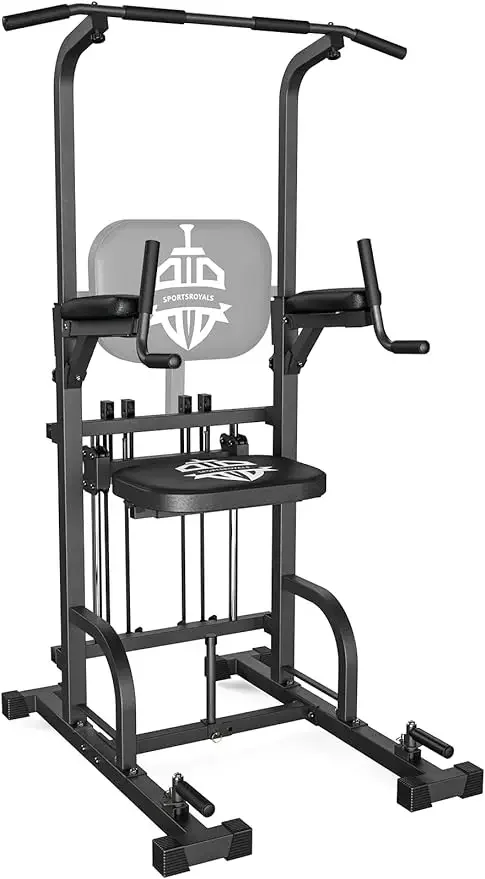 portsroyals Power Tower Pull Up Dip Station Assistive Trainer Multi-Function Home Gym Strength Training Fitness Equipment