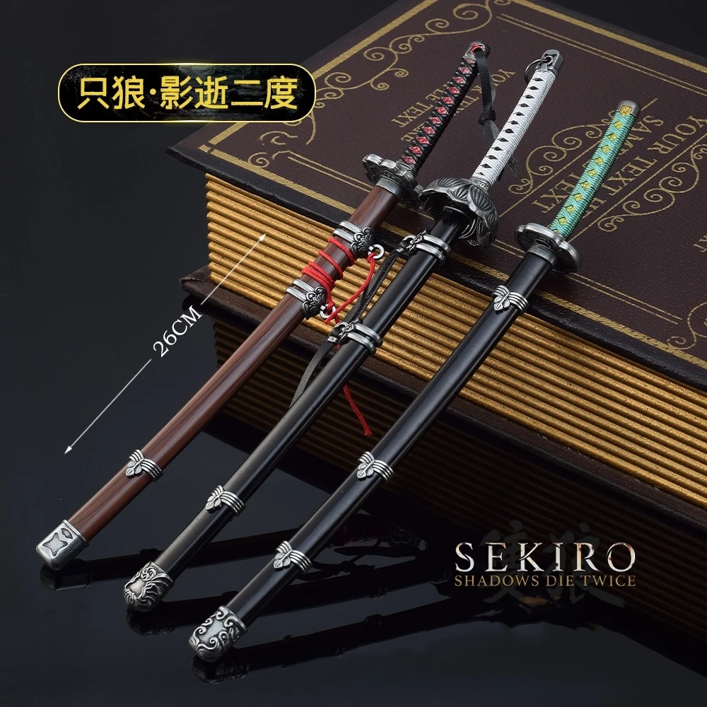 Sekiro Shadows Die Twice Game Peripheral Alloy Weapons Immortal Slash Tears Sheathed Weapon Model Crafts Gift Ornaments 26cm