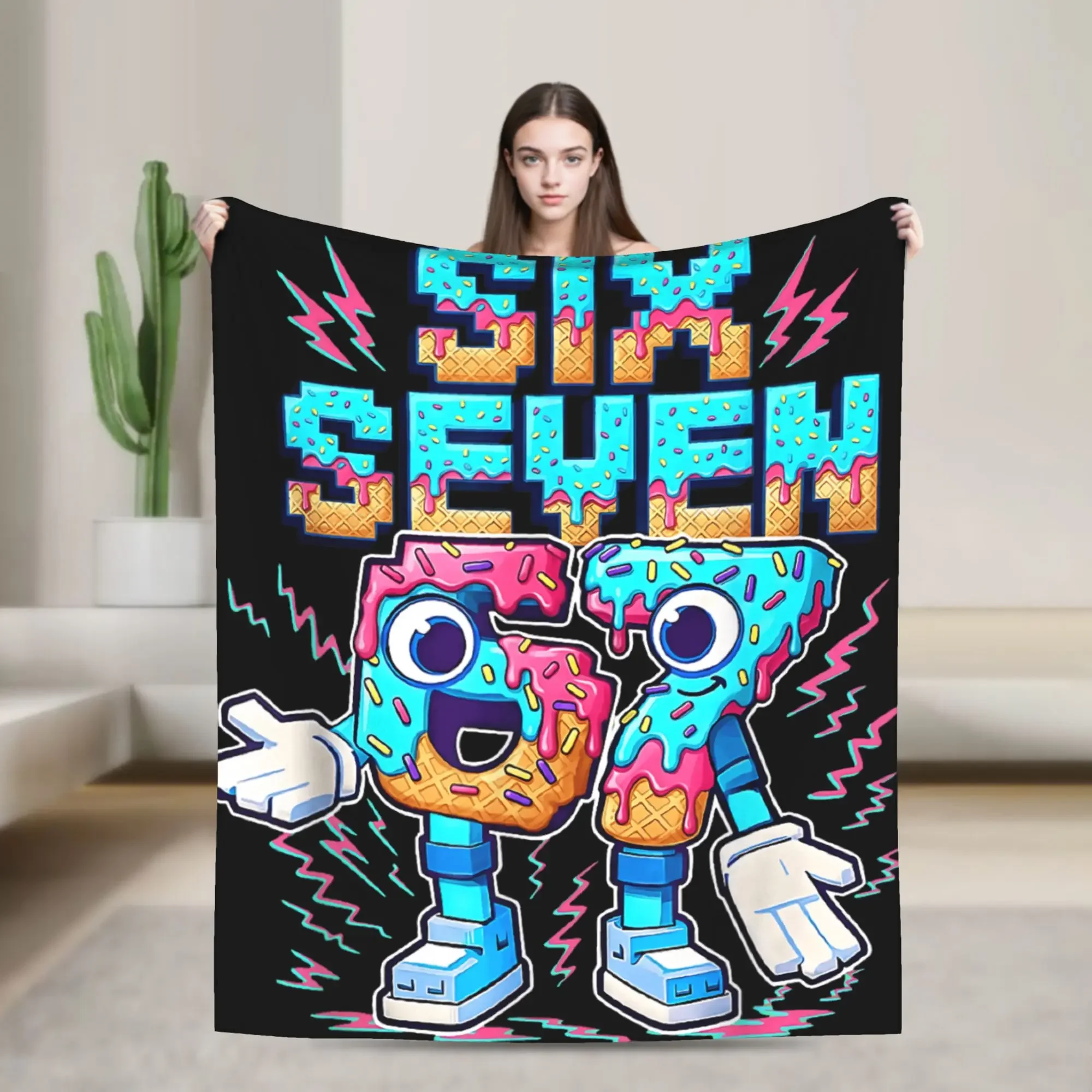 Cute Sweet Treat Friends Cartoon Duo Fun Kitchen Kitchen Decor Throw Blanket Gift for Lovers