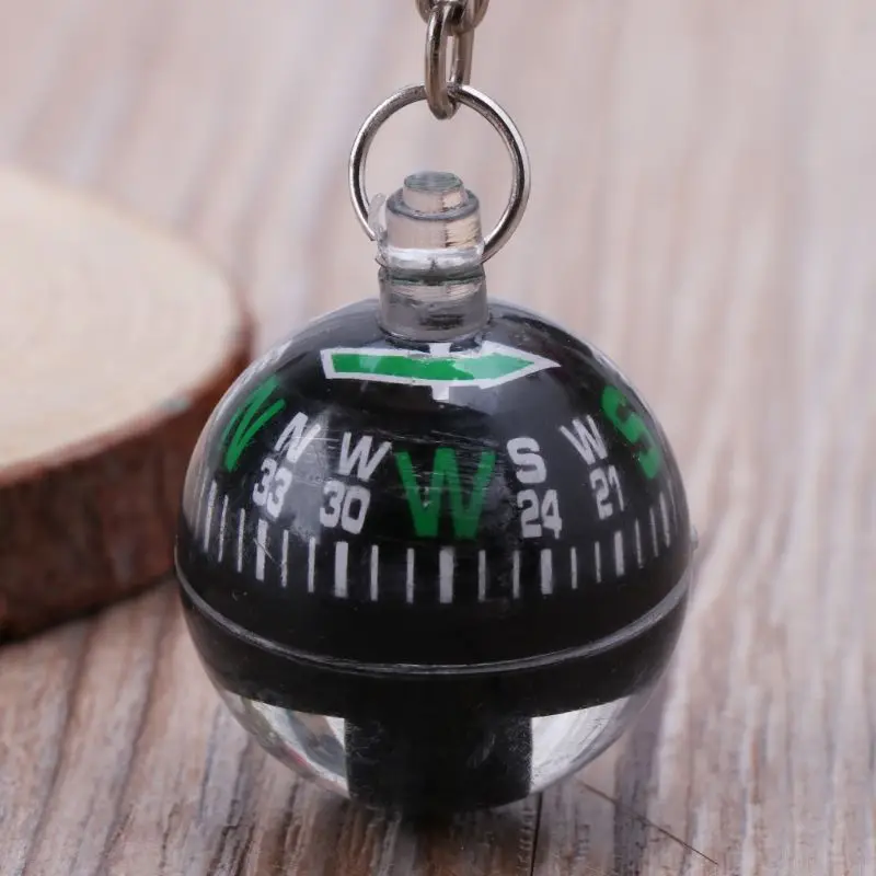 1PC 20mm Round Shape Small Mini Survival Compasses For Outdoor Camping Hiking Travel Precision Dial EDC Ball Keychain