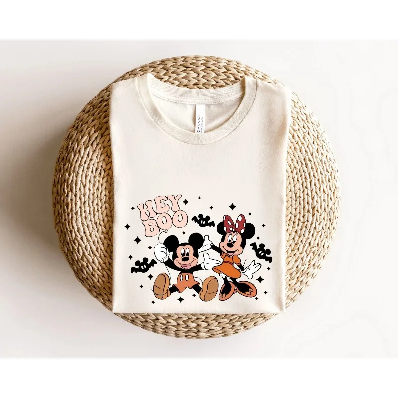 Hey Boo Camisa de Halloween de Mickey y Minnie, Camisa a juego de Halloween, Camisa de pareja de Disney, Camiseta de Halloween, Regalo de novia