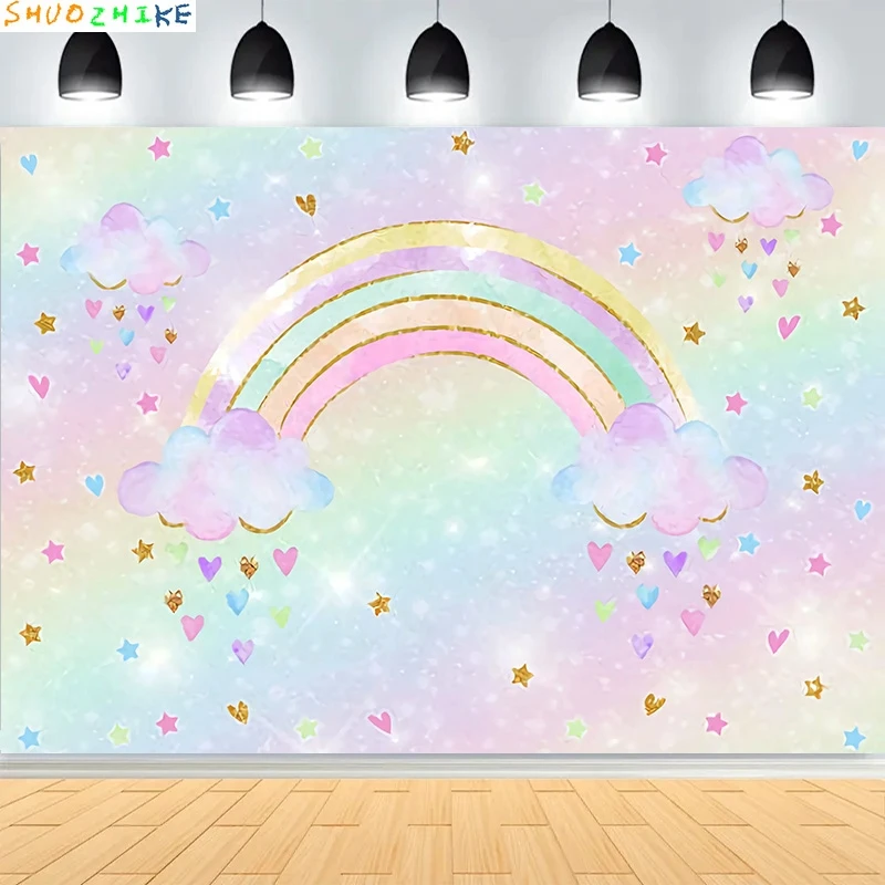 

Baby Shower Happy Birthday Party Photography Backdrops Newborn Kids Air Balloon Princess Tropical Jungle Photo Background BB-05