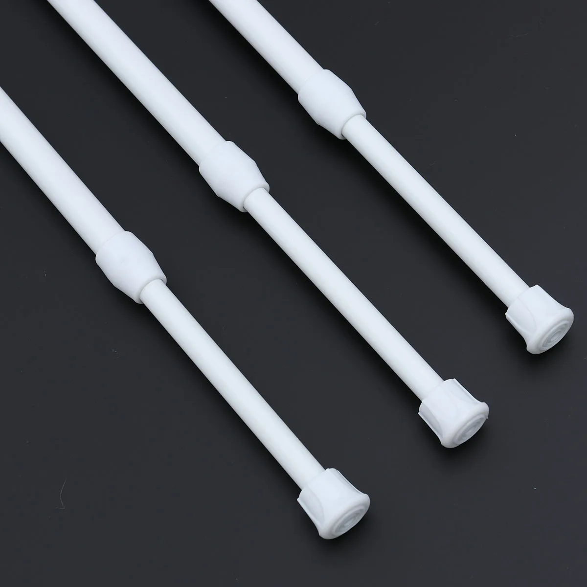 

3pcs Extendable Tension Rods 11.8-20 Inch Spring Curtain Rod For Closet Shower Hanger No Drill Install Adjustable Home