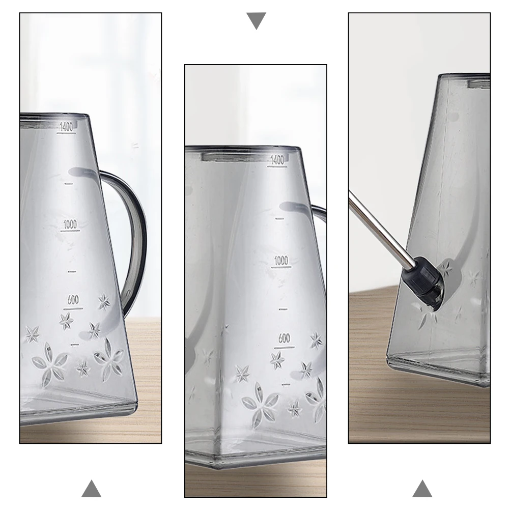 

Stainless Steel Plastic Watering Can Ergonomic Handle Transparent Lightweight Garden Tool for Plants