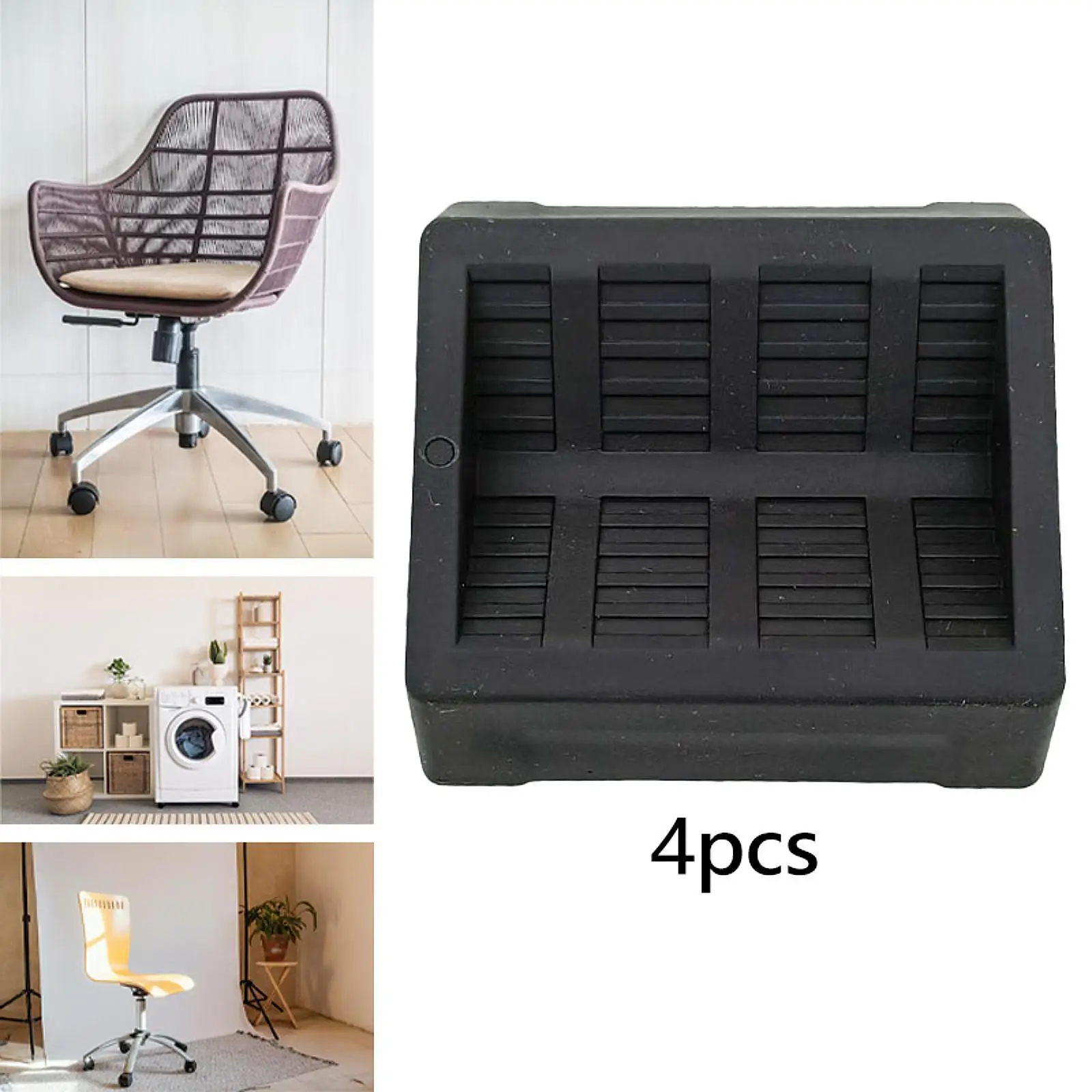 4x Furniture Cups Anti Scratch Casters Furniture Wheel Stoppers Furniture Coaster Cups for Chair Hard Floors Sofa Cabinet Carpet