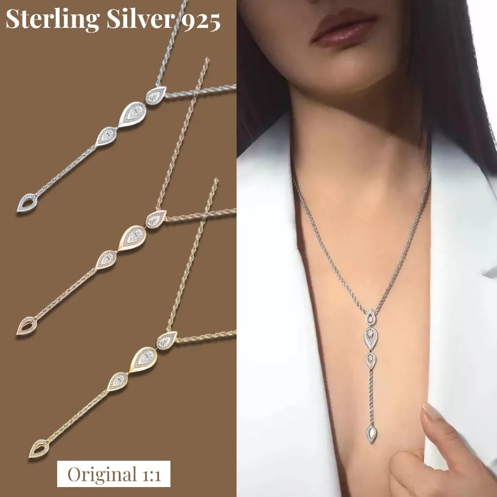 Gleaming original White Gold Diamond Necklace Necklace Sterling Silver 925  Luxury woman Jewelry Accessories