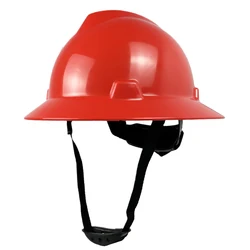 Chapéu de aba completa para engenheiro, capacete de segurança com 6 pontos ajustáveis, tampa industrial para homens, ANSI z89.1 aberturas, HDPE