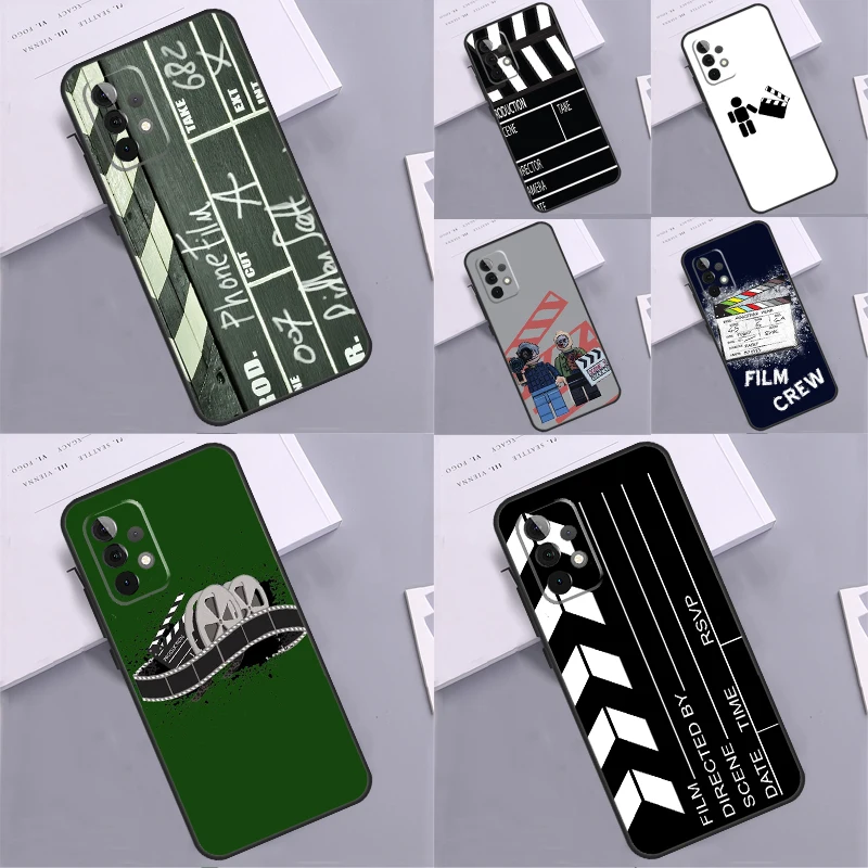 Film Movie maker Clapperboard Take Cover Case For Samsung Galaxy A34 A12 A13 A14 A24 A54 A53 A33 A23 A52 A32 A22 A71 A51 Funda