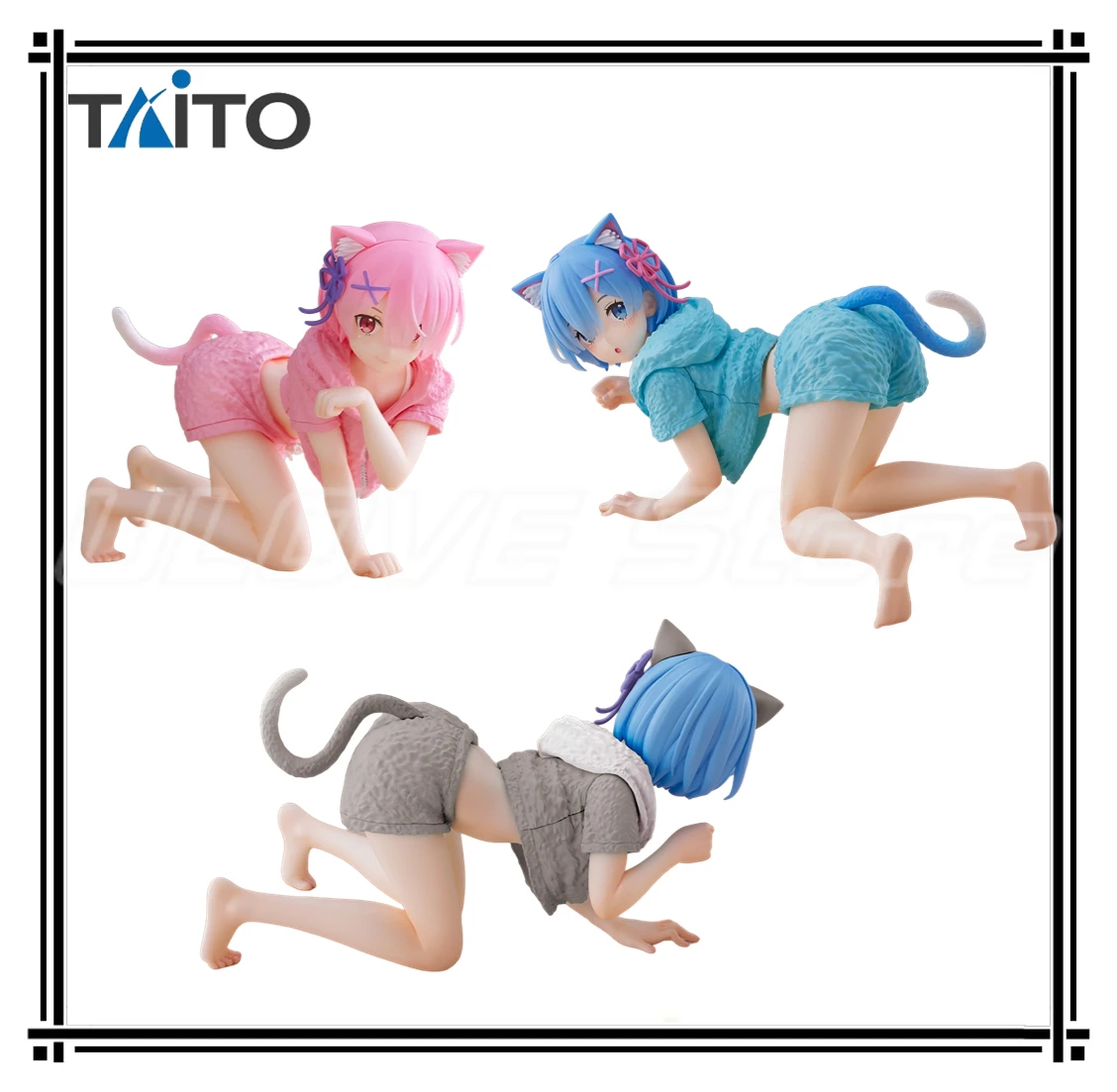 Original taito desktop bonito boneca re: zero começando a vida em outro mundo remu animação figura modelo brinquedos presentes