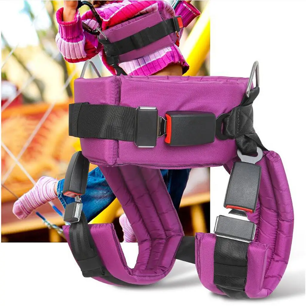 Nylon Bungee Trampoline Harness Safety Belt Gear Quick Release Protection with Safety Buckle for  Children