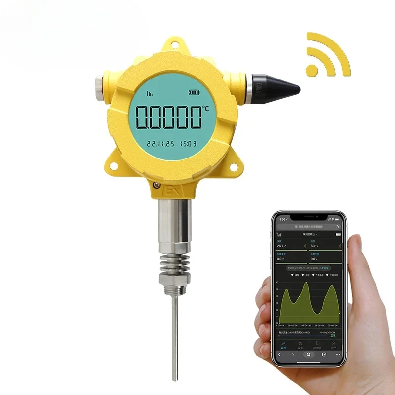 Holykell IP68 waterproof 4g LORA wireless temperature transmitter with LCD display