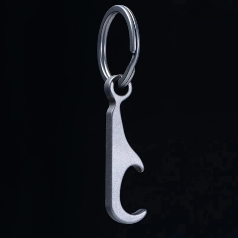 A1A2 TC4 for Titanium Alloy for Creative Mini Beer Bottle Opener Keychain with for Key Rings Can Opener Portable Gadget