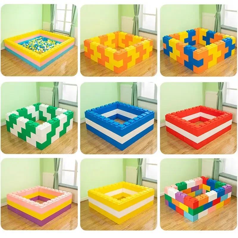 New Soft Foam Building Blocks for infant and Children Brick Fence Wall  Playground Marine Ball Pool Garden