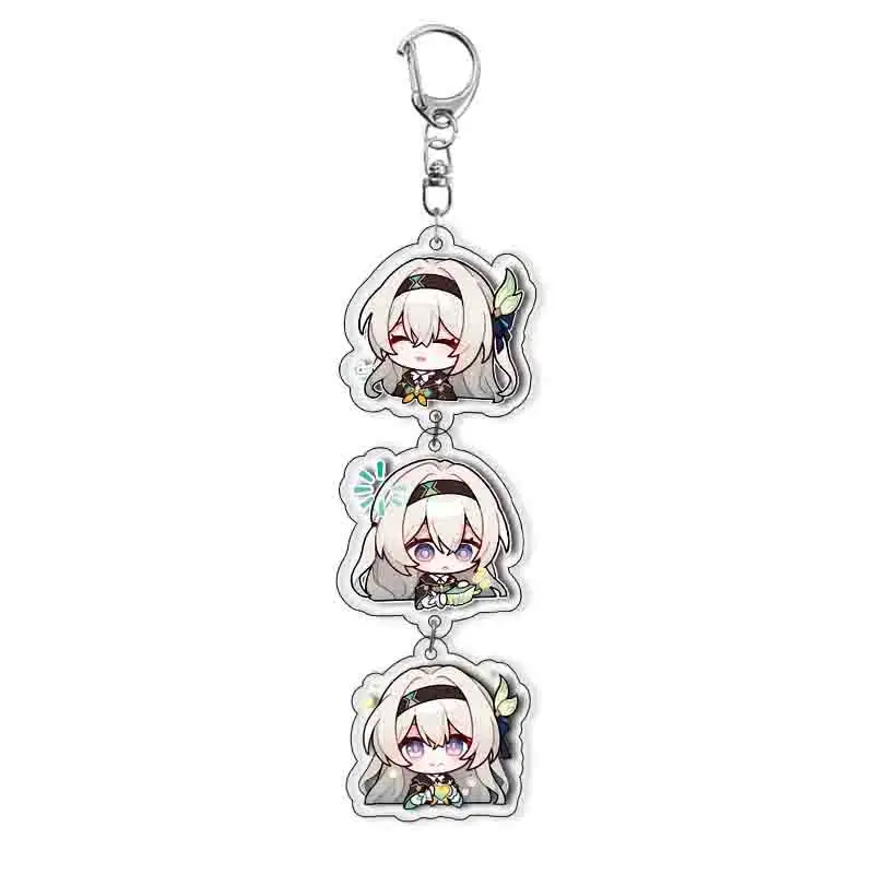 Game Honkai:Star Rail Acrylic Keychain Firefly Moze Cartoon Character Bag Decoration Multi-Pendant Key Chain Kids Christmas Gift