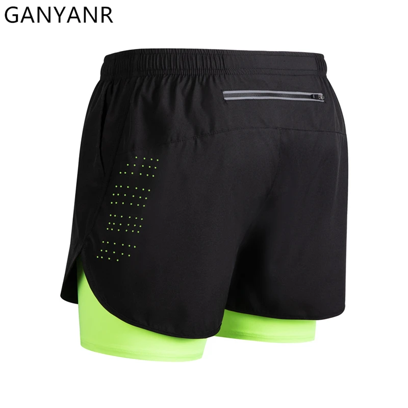 

GANYANR 2 In 1 Training Running Shorts Men Basketball Gym Sportswear Sports Crossfit Athletic Football Active Wear Leggings