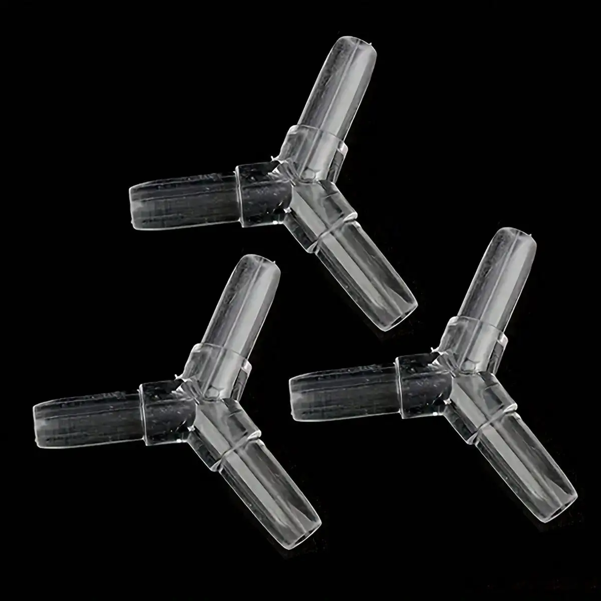 10 Stück 4 mm transparente Kunststoff-Aquarium-„Y“-3-Wege-Luftleitungsverbinder, langlebig, einfach zu installieren für Belüftungssysteme – Detail 3